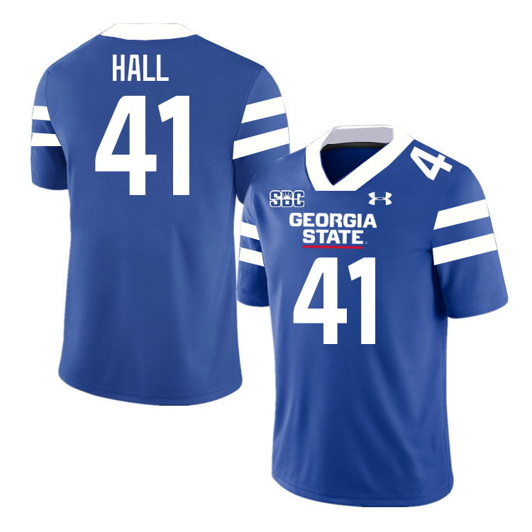 Georgia State Panthers #41 Jayven Hall College Football Jerseys Stitched-Blue